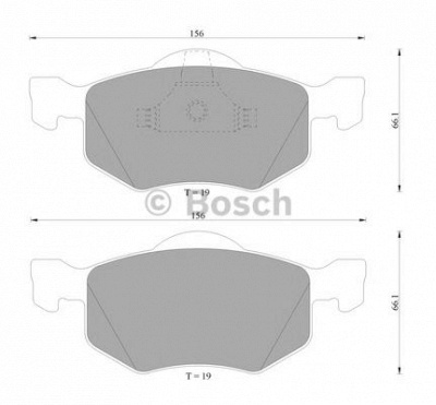 BOSCH 0986505400 -  Комплект тормозных колодок, дисковый тормоз