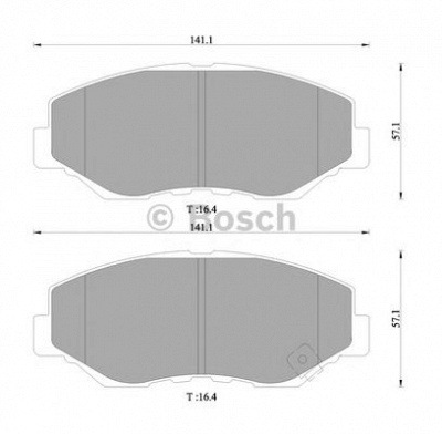BOSCH 0986505401 -  Комплект тормозных колодок, дисковый тормоз