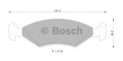 BOSCH 0986505616 -  Комплект тормозных колодок, дисковый тормоз