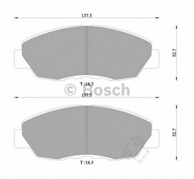 BOSCH 0986505627 -  Комплект тормозных колодок, дисковый тормоз