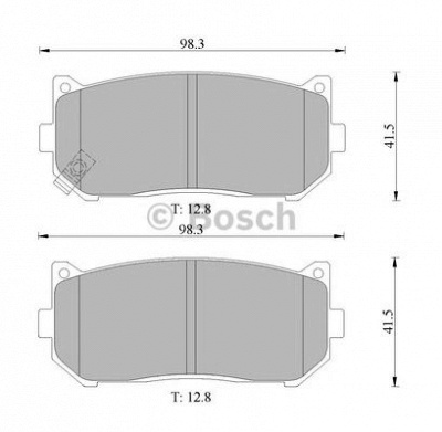 BOSCH 0986505661 -  Комплект тормозных колодок, дисковый тормоз