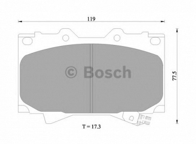 BOSCH 0986505670 -  Комплект тормозных колодок, дисковый тормоз