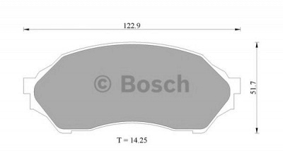 BOSCH 0986505672 -  Комплект тормозных колодок, дисковый тормоз