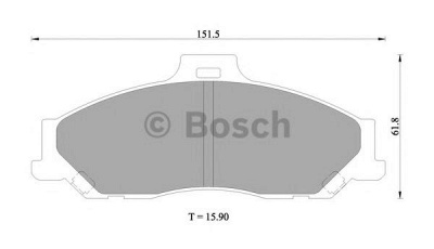 BOSCH 0986505681 -  Комплект тормозных колодок, дисковый тормоз