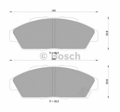 BOSCH 0986505711 -  Комплект тормозных колодок, дисковый тормоз