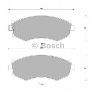 BOSCH 0986505731 -  Комплект тормозных колодок, дисковый тормоз