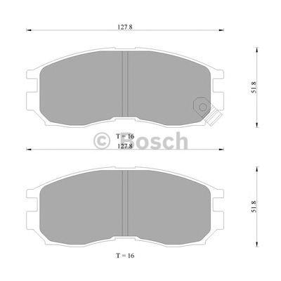 BOSCH 0986505743 -  Комплект тормозных колодок, дисковый тормоз