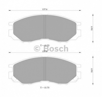 BOSCH 0986505753 -  Комплект тормозных колодок, дисковый тормоз