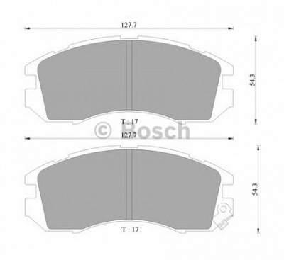 BOSCH 0986505796 -  Комплект тормозных колодок, дисковый тормоз