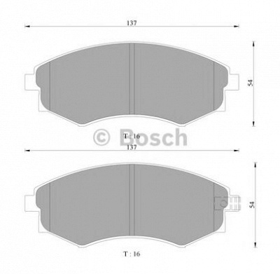 BOSCH 0986505902 -  Комплект тормозных колодок, дисковый тормоз