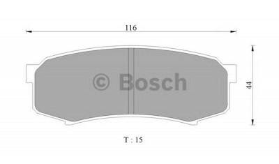 BOSCH 0986505905 -  Комплект тормозных колодок, дисковый тормоз