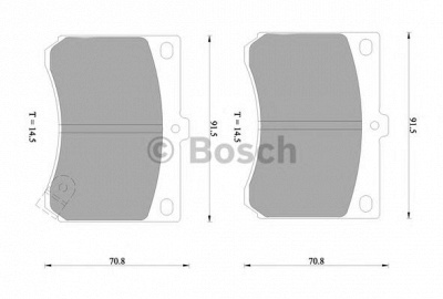 BOSCH 0986505933 -  Комплект тормозных колодок, дисковый тормоз