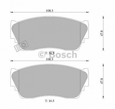 BOSCH 0986505935 -  Комплект тормозных колодок, дисковый тормоз