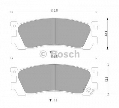 BOSCH 0986505944 -  Комплект тормозных колодок, дисковый тормоз