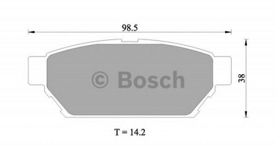 BOSCH 0986505945 -  Комплект тормозных колодок, дисковый тормоз
