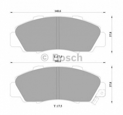BOSCH 0986505956 -  Комплект тормозных колодок, дисковый тормоз
