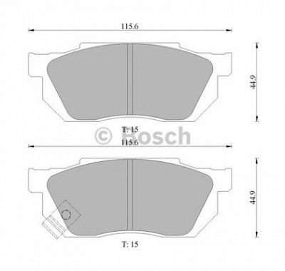 BOSCH 0986505974 -  Комплект тормозных колодок, дисковый тормоз