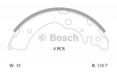 BOSCH 0986ab0003 -  Комплект тормозных колодок
