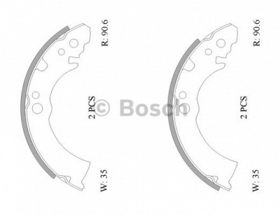 BOSCH 0986ab0034 -  Комплект тормозных колодок