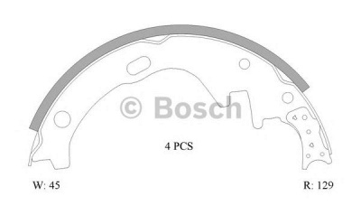 BOSCH 0986ab0037 - Комплект тормозных колодок