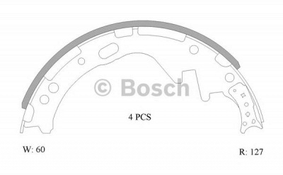 BOSCH 0986ab0043 - Комплект тормозных колодок