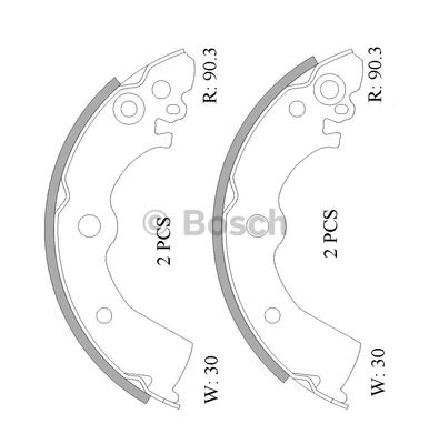 BOSCH 0986ab0047 - Комплект тормозных колодок