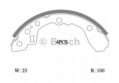 BOSCH 0986ab0138 -  Комплект тормозных колодок