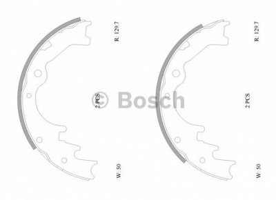 BOSCH 0986ab0158 -  Комплект тормозных колодок
