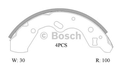 BOSCH 0986ab0164 -  Комплект тормозных колодок