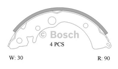 BOSCH 0986ab0803 -  Комплект тормозных колодок