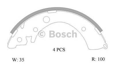 BOSCH 0986ab0805 -  Комплект тормозных колодок