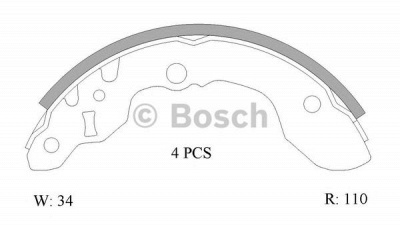 BOSCH 0986ab0856 - Комплект тормозных колодок