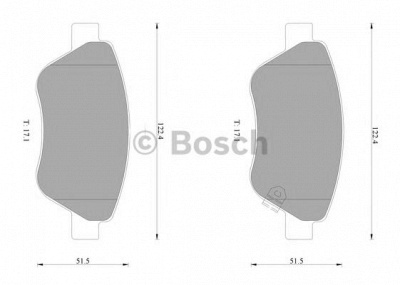 BOSCH 0986ab1000 -  Комплект тормозных колодок, дисковый тормоз