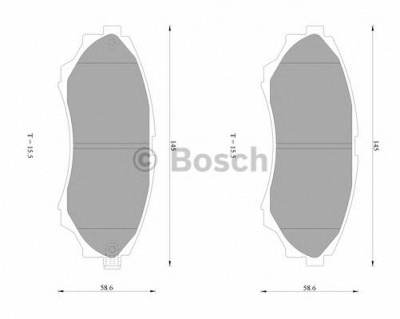 BOSCH 0986ab1002 -  Комплект тормозных колодок, дисковый тормоз