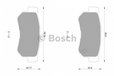 BOSCH 0986ab1020 -  Комплект тормозных колодок, дисковый тормоз