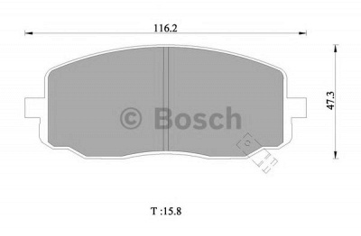 BOSCH 0986ab1028 -  Комплект тормозных колодок, дисковый тормоз