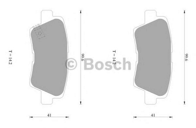 BOSCH 0986ab1040 -  Комплект тормозных колодок, дисковый тормоз