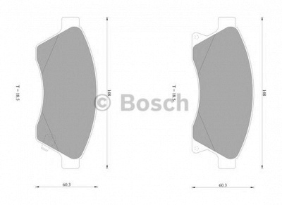 BOSCH 0986ab1042 -  Комплект тормозных колодок, дисковый тормоз