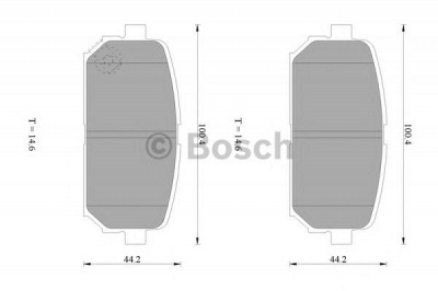BOSCH 0986ab1059 -  Комплект тормозных колодок, дисковый тормоз