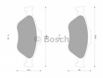 BOSCH 0986ab1060 -  Комплект тормозных колодок, дисковый тормоз