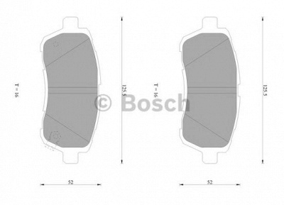 BOSCH 0986ab1072 -  Комплект тормозных колодок, дисковый тормоз