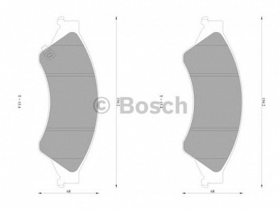 BOSCH 0986ab1083 -  Комплект тормозных колодок, дисковый тормоз