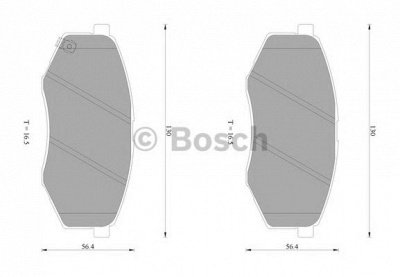 BOSCH 0986ab1084 -  Комплект тормозных колодок, дисковый тормоз