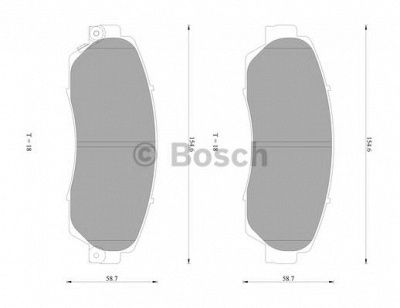 BOSCH 0986ab1085 -  Комплект тормозных колодок, дисковый тормоз