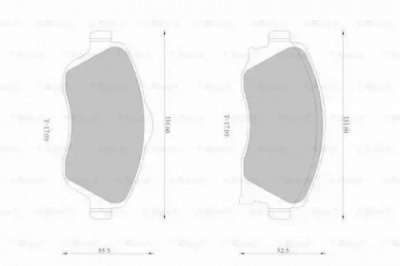 BOSCH 0986ab1118 -  Комплект тормозных колодок, дисковый тормоз