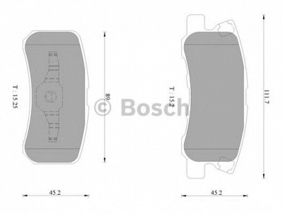 BOSCH 0986ab1130 -  Комплект тормозных колодок, дисковый тормоз