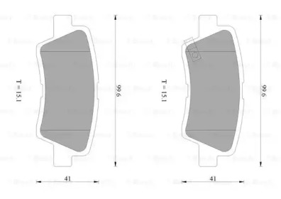 BOSCH 0986ab1174 -  Комплект тормозных колодок, дисковый тормоз