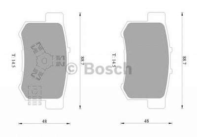 BOSCH 0986ab1380 -  Комплект тормозных колодок, дисковый тормоз