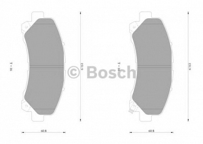 BOSCH 0986ab1384 -  Комплект тормозных колодок, дисковый тормоз