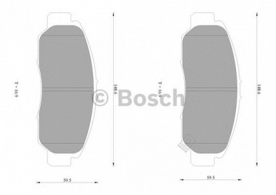 BOSCH 0986ab1385 -  Комплект тормозных колодок, дисковый тормоз